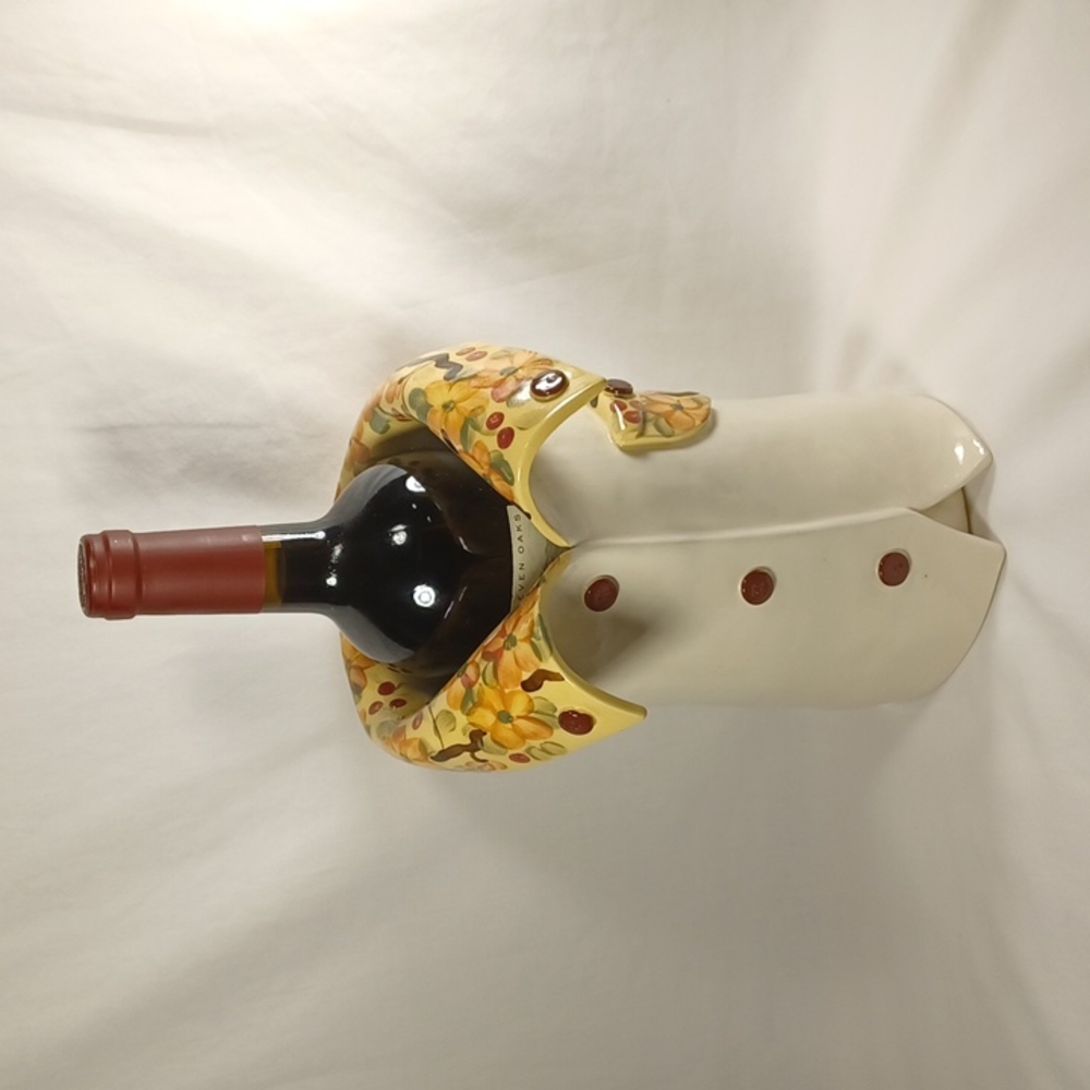 Artistic Unique Wine Chiller Utensil Caddy Holder Fun Hand Painted